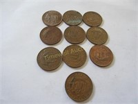 Ten half pennies 1960's - Queen Elizabeth
