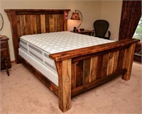 Barn board bed 74" w x 96" l - Beautiful!
