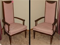 Pink Victorian chairs (2)