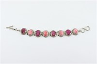 Rubies & Pink Onyx Bracelet