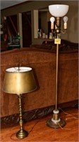 Antique floor lamp 63" t + table lamp