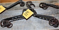 Hand twisted metal hangers (5)