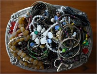 Large Lot Costume Jewelery (Tray Not Included)