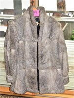 Bermans Rabbit Coat Size L - Great Condition