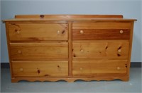 6 Drawer  Longboy Pine Dresser