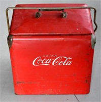 Vintage 1950's Coca Cola Metal Cooler