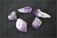 5 pcs Amethyst Semi Precious Stone