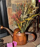 Copper watering pitcher w/ grasses