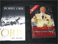 BOBBY ORR SIGNED BOOK AND DON CHERRY SIGNED BOOK