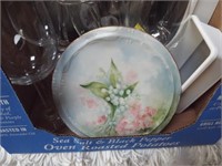 Wine Glasses, Porcelain Trivet