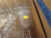 Glassware: Candle Sticks, Glasses, Goblet