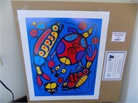 Unframed Norval Morriseau Print"Harmony in Nature"
