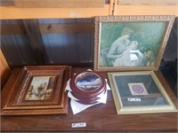 3 collector plates and 3 pictures
