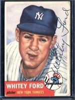 1953 Topps #207 Whitey Ford, Signed