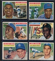 (6) Vintage 1956 Topps Star Baseball Cards