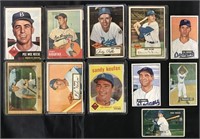 (11) Vintage 1950-60's Brooklyn Dodger Cards