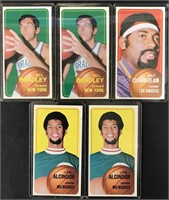 (5) 1970 Topps Basketball Star Cards