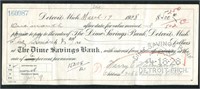 1928 Harry Heilmann Signed Check, PSA/DNA