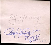 CY Young and Roger Clemens Signed Page.