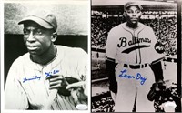 (2) Signed Negro League Photographs