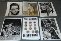 Phil Jackson Signed "Eleven Rings" & Photo Lot
