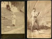 Lot of Two 19th Century Baseball Cabinet Cards.