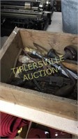 Wooden box of misc tools