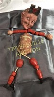 Creepy marionette doll pieces clay and wood