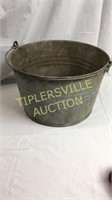 Galvanized feed bucket 9”h x 14”w