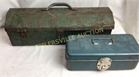 Vintage metal toolboxes