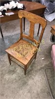 Oak T back chair