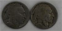 2 Pc. US Indian Head / Buffalo  Nickels