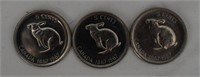 3 Pc 1967 CDN  Rabbit Nickel