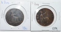 1861 / 1899 British Large  Penny