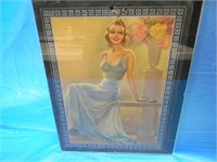 1920's era Picture 9" X 6 1/6" in glass frame