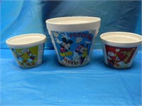 Set of # 3 Disney Popcorn Bowls