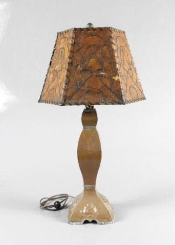 Hand-Hammered Copper Lamp