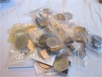 Bag of tokens, coins, commemorative coins