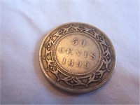 1899 Canadian 50 cent coin