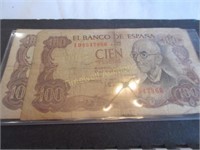 Folder of foreign paper money
