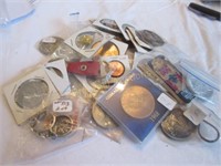 Bag of tokens, coins, commemorative coins