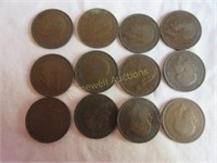 12 half penny coins