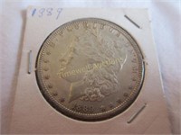 1889 Morgan dollar coin