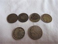 5 Canadian 5 cent coins