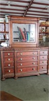 Dresser with Mirror - Brown