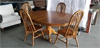 Dining Table - Brown with 4 chairs