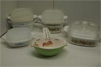 Corning Ware Selection With Lids and a Gravy Boat