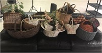 Large Assortment of Woven Baskets