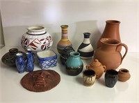 Assortment of Pottery and Ceramic Decor