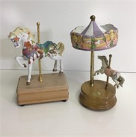 Pair of Carousel Music Boxes